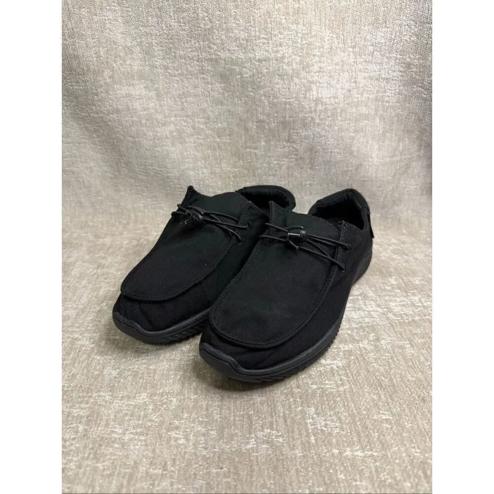 Laforst Women's Canvas Casual Boat Loafer Comfort Shoes Black Size 8